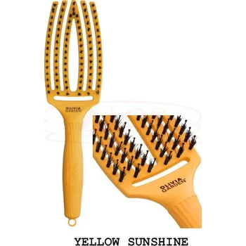kartáč na vlasy Olivia Garden Fingerbrush On the Road Again limitovaná edice - Yellow Sunshine