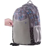 PIXIE CREW Kreativní studentský batoh šedo-modrý