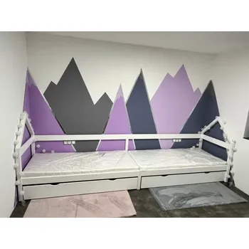 Dětská postel Domečková postel pro dvě děti Mia (Český výrobek - na míru)