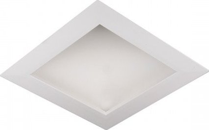 KOHLLIGHTING VÝPRODEJ - Zápustné svítidlo TINA bílé / šedé LED 8W 3000K 109X109mm hranaté - KOHL-Lighting KHL K50415.GY.3K