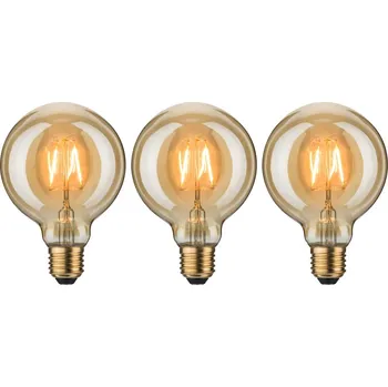 PAULMANN 1879 set LED Globe E27 230V 3x2,7W 1700K zlatá - PAULMANN P 5078