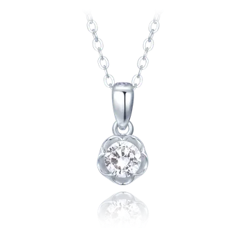 Náhrdelník Moonlit Dětský stříbrný náhrdelník s čirým zirkonem