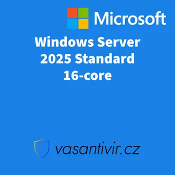 Operační systém Microsoft Windows Server 2025 Standard (16 cores), nová EP2-25187