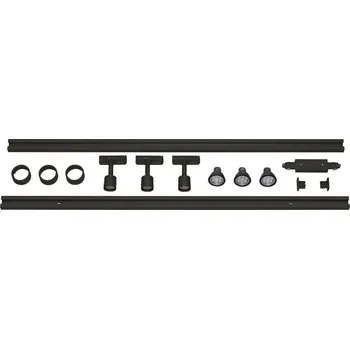 Bodové svítidlo SLV - BIG WHITE 1fázová vysokonapěťová sada 3, černá, 2x 1 m, včetně 3x PURI a žárovek LED 4,3 W - BIG WHITE (SLV) LA 143190