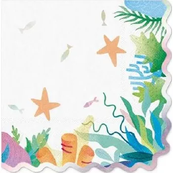 Papírový ubrousek Papírové ubrousky oceán 10ks 33x33cm - Party Pal