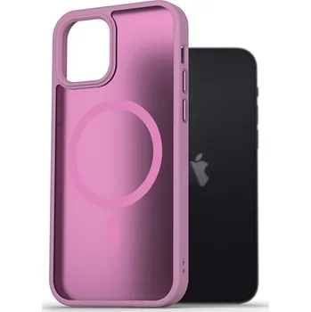 Pouzdro na mobilní telefon AlzaGuard Matte Case Compatible with Magsafe pro iPhone 12 / 12 Pro levandulově růžový
