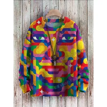 Dámský svetr Svetr s celoplošným potiskem 3D kočka CS430 Velikost: M, Barva (Varianta): Svetr 16