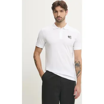 Pánské tričko Bavlněné polo tričko Karl Lagerfeld 500224.745710 bílá 00X, vel. S