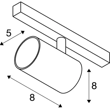 Svítidlo SLV - BIG WHITE NUMINOS® XS 48V TRACK DALI spot, bílá / černý, 8,7W, 720lm, 4000K, CRI90, 20° - BIG WHITE (SLV) LA 1006696