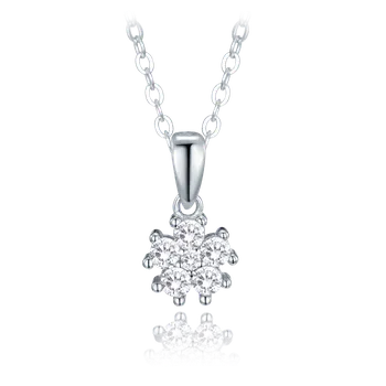 Náhrdelník Stříbrný náhrdelník s květinou pro děti