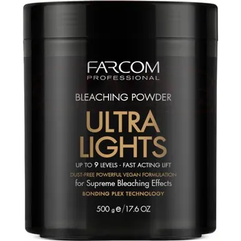Příslušenství k barvení vlasů 2ks FARCOM POWDER ULTRA LIGHTS 500G + zdarma HD Barevná maska