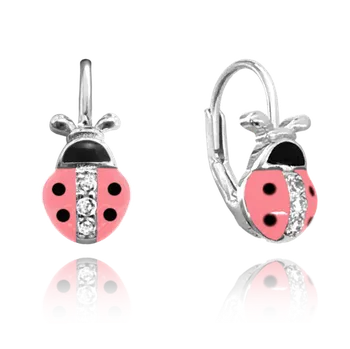 Náušnice Moonlit Dětské náušnice ve tvaru berušky se zirkony
