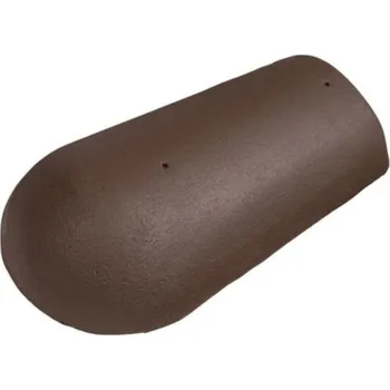 Střešní krytina Hřebenáč BMI BRAMAC EU koncový bez vrutu – tmavohnědá