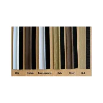 Vchodové dveře Lišta těsnící pod dveře/kartáč/samolepící dub 1m