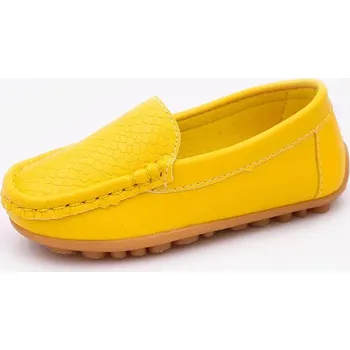 Dívčí sandály Dívčí jednobarevné mokasíny Barva: Žlutá, Velikost: 23