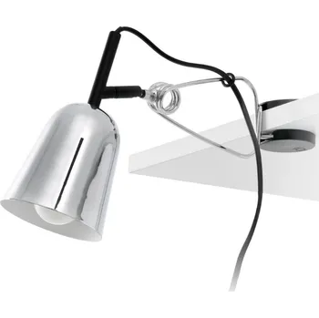 Lampička FARO STUDIO chrom a bílá stolní lampa s klipem - FARO FARO 51134