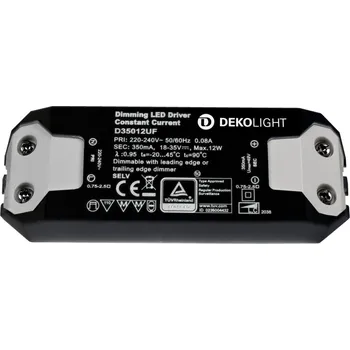 Příslušenství pro svítidlo LIGHT IMPRESSIONS Deko-Light LED-napájení BASIC, DIM, CC, D350012UF/12W konstantní proud 350 mA IP20 stmívatelné 18-35V DC 6,30-12,00 W - LIGHT IMPRESSIONS IMPR 862203