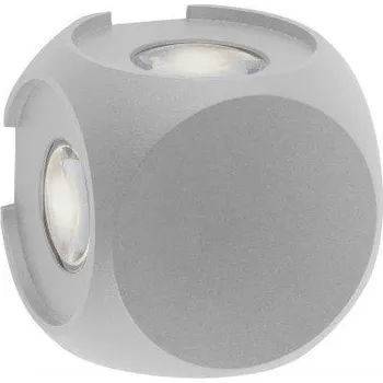 Venkovní osvětlení PAULNEUHAUS CARLO LED nástěnné svítidlo, venkovní osvětlení, stříbrná, kostka 3000K - PAUL NEUHAUS PN 9485-21