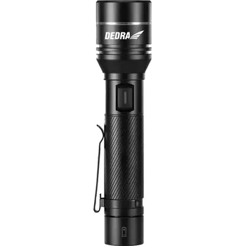 Čelovka LED svítilna SMD 1000 lm, dosvit 500m, DEDRA L0951 černá, Li-Ion 2200 mAh (Dedra L0951 svítilna, baterie 2200 mAh + USB-USB-C)