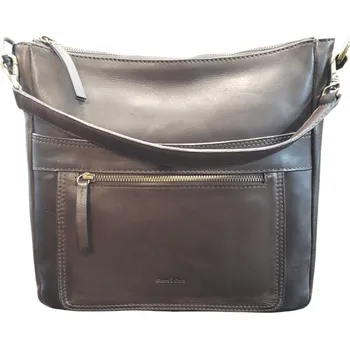 Gianni Conti dámská kožená kabelka přes rameno tmavě hnědá 4704554 dark brown