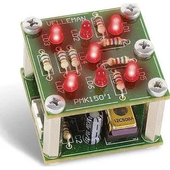 ostatní stavebnice Whadda WSG150 | Elektronická HRACÍ KOSTKA, červené LED - LED stavebnice