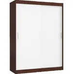 Šatní skříň s posuvnými dveřmi 150 cm MONO wenge / bílá