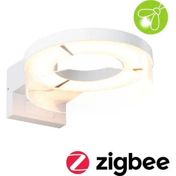 Venkovní osvětlení PAULMANN LED venkovní nástěnné svítidlo Smart Home Zigbee 3.0 Capea pohybové čidlo neláká hmyz IP44 231mm CCT 12,5W 230V bílá hliník - PAULMANN P 93114