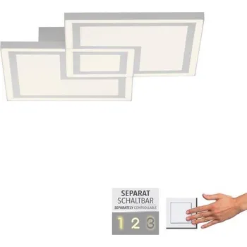 JUSTLIGHT BEDGING LED stropní svítidlo bílé ovládání vypínačem teplé bílé světlo paměťová funkce 3000K - LEUCHTEN DIREKT / JUST LIGHT LD 14880-16