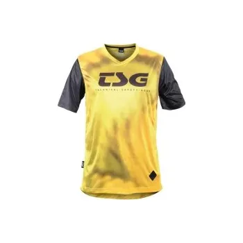 cyklistický dres Dres TSG Waft Jersey krátký rukáv ochre black, M