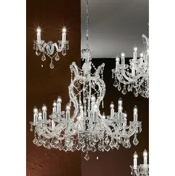 ORION Závěsné svítidlo 18x40W E14 stříbro/křišťál, průměr 92cm - ORION OR LU 2391/12+6 STŘ