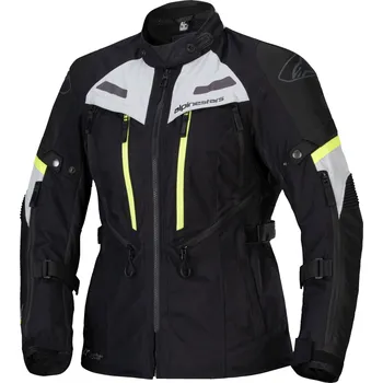 Moto bunda Dámská bunda na motorku Alpinestars Stella Bogota PRO Drystar černo-šedo-fluo žlutá XL