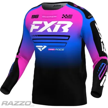 Moto dres MX dres FXR Clutch MX Jersey Black Blue Pink 2025 XS