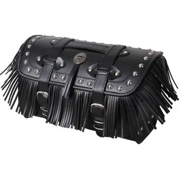 Zavazadlo na motocykl Kožený kufr na motorku TXR TK4E s třásněmi