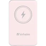 Verbatim Charge 'n' Go, magnetická, 5000 mAh, USB-C, růžová