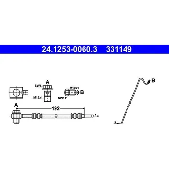 Brzdová hadice Brzdová hadice ATE 24.1253-0060.3