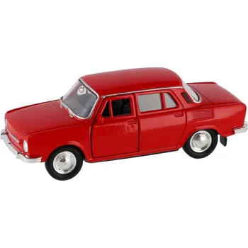autíčko Dromader Auto Welly Škoda 100 11cm 1:34 červené