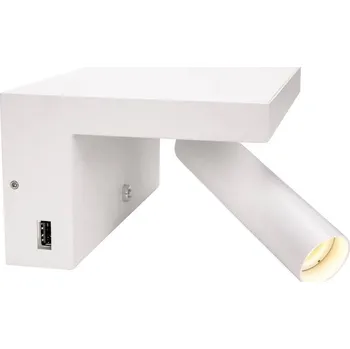 Bodové svítidlo SLV - BIG WHITE KARPO Bedside LED přisazené svítidlo bílé 3000K 390lm 6,6W s USB - BIG WHITE (SLV) LA 1002140