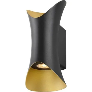 Venkovní osvětlení SLV - BIG WHITE MODELA nástěnné svítidlo, up/down, 2700K, fáze, černá/zlatá - BIG WHITE (SLV) LA 1007807