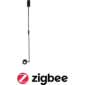 Svítidlo PAULMANN LED závěsné svítidlo Smart Home Zigbee Puric Pane 6W černá - PAULMANN P 79785