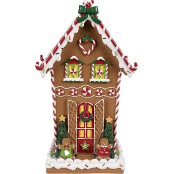 Vánoční dekorace Clayre & Eef Dekorativní Perníkový Domeček 31cm