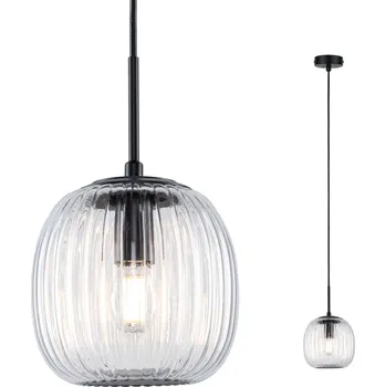 PAULMANN LED závěsné svítidlo Ruya E14 max. 20W sklo/černá mat - PAULMANN P 71147