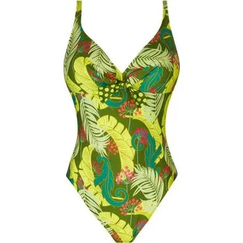 Dámské plavky Plavky jednodnodílné ANTIGEL (FBB9268-14), Velikost 75D, Barva zelená