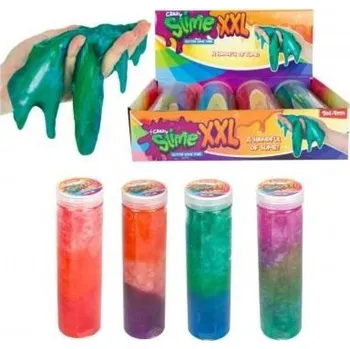 Modelovací hmota Sliz hmota třpytivá 400 g 20 cm - červeno-oranžovo-fialový