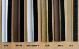 Lišta těsnící pod dveře/kartáč/samolepící buk 1m