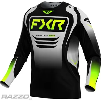 cyklistický dres Pánský MX dres FXR Clutch Pro MX Jersey Black Grey HiVis 2025 XXXL