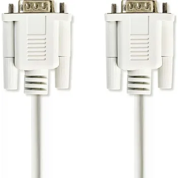 Datový kabel Nedis sériový kabel zástrčka D-Sub 9-pin - zástrčka D-Sub 9-pin, 2 m, slonovinová (CCGL52000IV20)