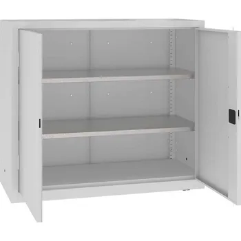 Dílenská skříň, 2 pozinkované police o nosnosti 100 kg, v x š x h: 1040x1200x500 mm, barva šedá RAL7035