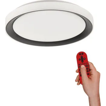 JUSTLIGHT DISC LED stropní svítidlo kruhové černé s funkcí změny barev Smart Home MEDION RGB+3000-5000K - LEUCHTEN DIREKT / JUST LIGHT LD 14659-18