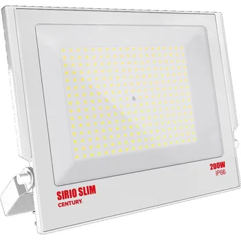 Venkovní osvětlení CENTURY LED reflektor SIRIO SLIM BÍLÝ 200W 4000K 110d 303x366x34mm IP66 IK08 - CENTURY CEN SRSB-2009540