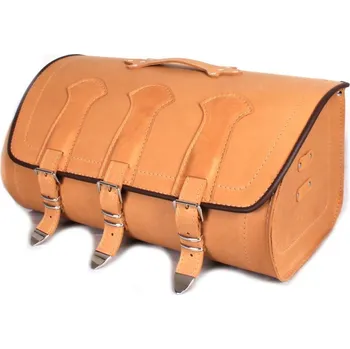 Zavazadlo na motocykl Kožený kufr na motorku TXR TK9A hnědý se zámkem